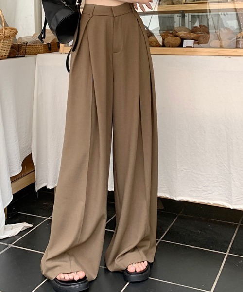 【セール】タック入りワイドパンツ（その他パンツ）｜deux amour（ドゥーザムール）
