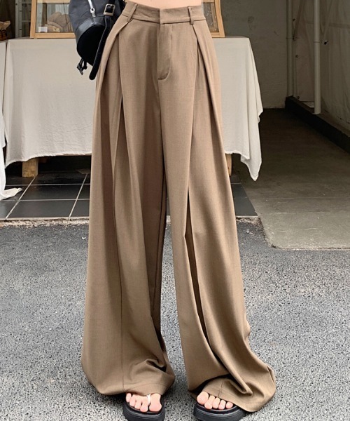 【セール】タック入りワイドパンツ（その他パンツ）｜deux amour（ドゥーザムール）