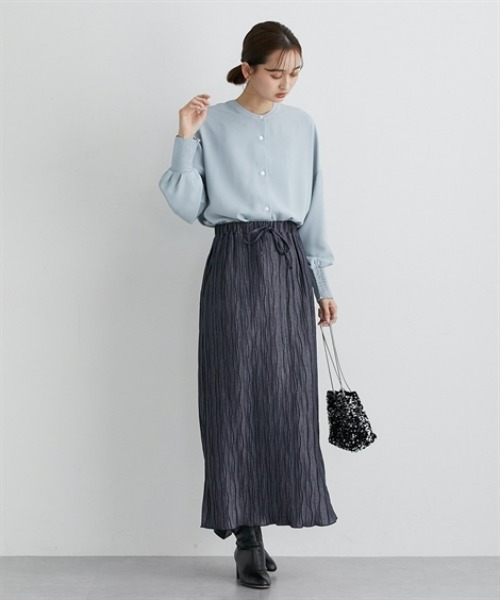 nissen（ニッセン）の「前後２ＷＡＹ袖シャーリングとろみブラウス（シャツ/ブラウス・レディース・ブラック/ベージュ/ブルー/オフホワイト・LL/S/M/L）」の15枚目の写真