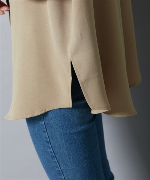 nissen（ニッセン）の「前後２ＷＡＹ袖シャーリングとろみブラウス（シャツ/ブラウス・レディース・ブラック/ベージュ/ブルー/オフホワイト・LL/S/M/L）」の9枚目の写真