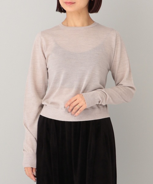 e/rm(イーアールエム)の「【e/rm】MERINO WOOL /プルオーバー(ニット/セーター・レディース・ブラウン/ライトベージュ・FREE)」の6枚目の写真