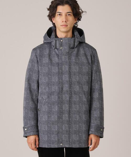 セール】【3WAY】ジャカード グレンチェック ダウンライナー ブルゾン