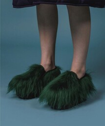 【NON TOKYO/ノントーキョー】FUR SLIP ON/ファースリッポン/サボ