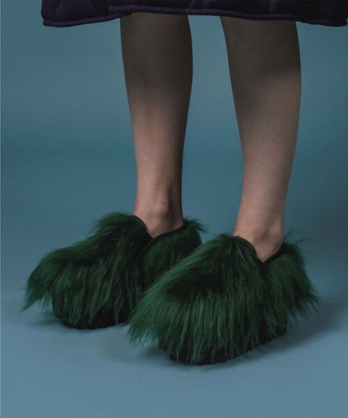 NON TOKYO/ノントーキョー】FUR SLIP ON/ファースリッポン/サボ