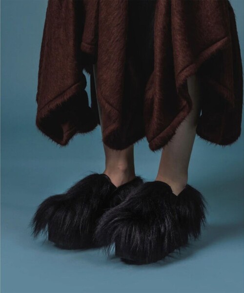NON TOKYO/ノントーキョー】FUR SLIP ON/ファースリッポン/サボ