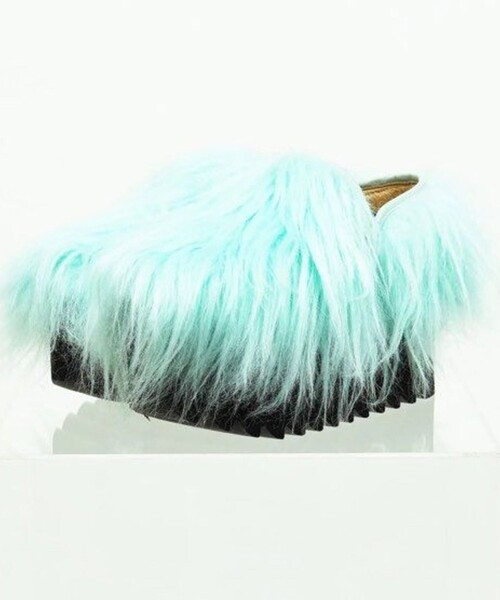 NON TOKYO(ノントーキョー)の「【NON TOKYO/ノントーキョー】FUR SLIP ON/ファースリッポン/サボ(スリッポン・レディース・ブラック/グリーン/ミント・S/M)」の14枚目の写真