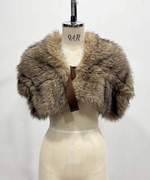 PICCIN（ピッチン）の「フェイクファーストール（ストール/ショール・レディース・グレー/ベージュ・FREE）」の3枚目の写真