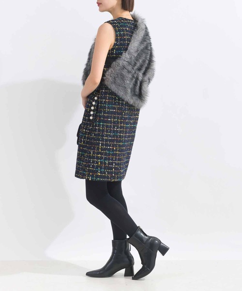 PICCIN（ピッチン）の「フェイクファーストール（ストール/ショール・レディース・グレー/ベージュ・FREE）」の16枚目の写真