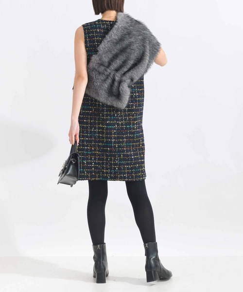 PICCIN（ピッチン）の「フェイクファーストール（ストール/ショール・レディース・グレー/ベージュ・FREE）」の17枚目の写真