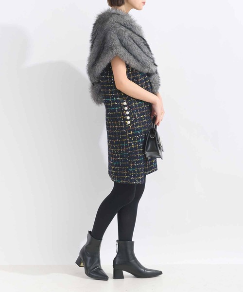 PICCIN（ピッチン）の「フェイクファーストール（ストール/ショール・レディース・グレー/ベージュ・FREE）」の18枚目の写真