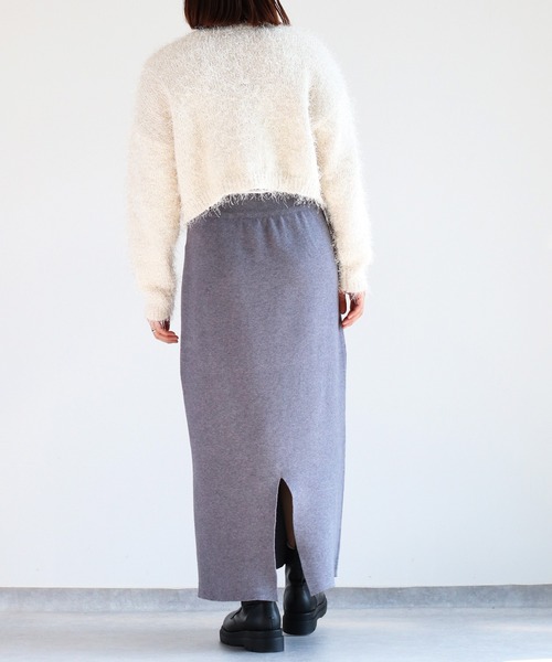 cepo（セポ）の「ニットナロースカート（スカート・レディース・ブラック/ロイヤルブルー/チャコール・M）」の20枚目の写真