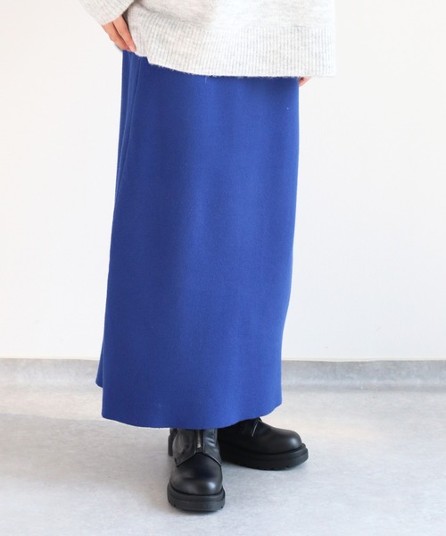cepo（セポ）の「ニットナロースカート（スカート・レディース・ブラック/ロイヤルブルー/チャコール・M）」の16枚目の写真