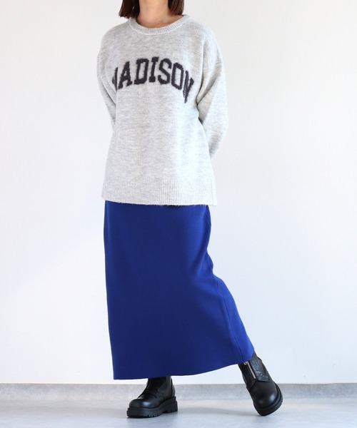 cepo（セポ）の「ニットナロースカート（スカート・レディース・ブラック/ロイヤルブルー/チャコール・M）」の12枚目の写真