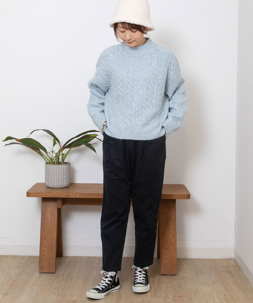 POU DOU DOU(プードゥドゥ)の「コーデュロイペグトップパンツ(その他パンツ・レディース・イエロー/アイボリー/ブラック/カーキ・M)」の21枚目の写真