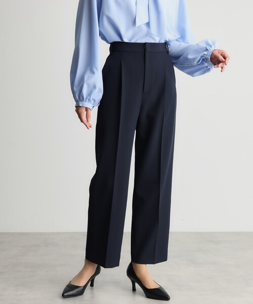 THE SHOP TK （ザ ショップ ティーケー ）の「【汚れ防止/シワになりにくい/セレモニー/通勤】ダブルクロスワイドパンツ/洗える/サスティナブル（その他パンツ・レディース・ベージュ/ネイビー/ブラック・11/12/13/14）」の14枚目の写真