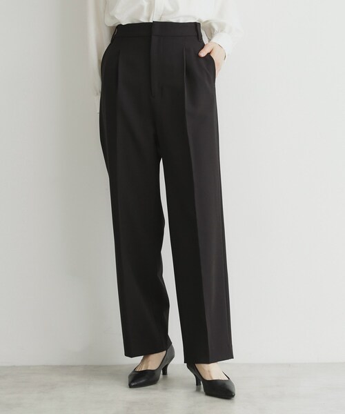 THE SHOP TK （ザ ショップ ティーケー ）の「【汚れ防止/シワになりにくい/セレモニー/通勤】ダブルクロスワイドパンツ/洗える/サスティナブル（その他パンツ・レディース・ベージュ/ネイビー/ブラック・11/12/13/14）」の16枚目の写真