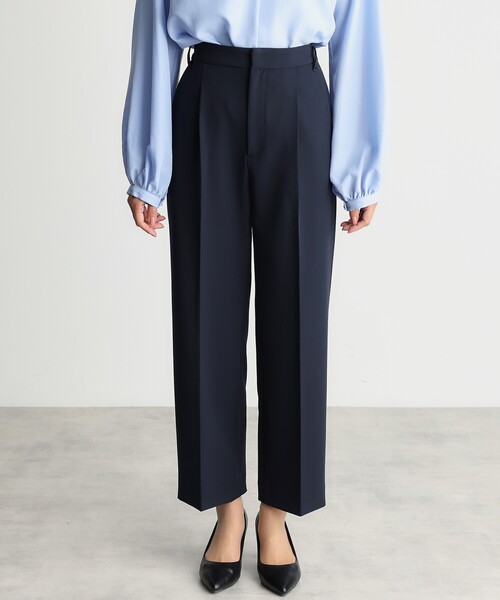 THE SHOP TK （ザ ショップ ティーケー ）の「【汚れ防止/シワになりにくい/セレモニー/通勤】ダブルクロスワイドパンツ/洗える/サスティナブル（その他パンツ・レディース・ベージュ/ネイビー/ブラック・11/12/13/14）」の20枚目の写真