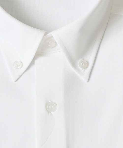 TETE HOMME(テットオム)の「ドライノンアイロンボタンダウンドレスシャツ / 半袖ビジネスシャツ(ビジネスシャツ・メンズ・ブルー/グレー/ホワイト系2/ホワイト系1・X-LARGE/LARGE/MEDIUM/SMALL)」の6枚目の写真