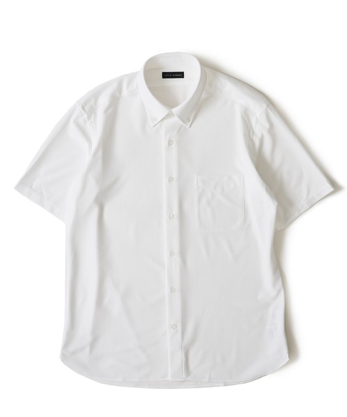 TETE HOMME(テットオム)の「ドライノンアイロンボタンダウンドレスシャツ / 半袖ビジネスシャツ(ビジネスシャツ・メンズ・ブルー/グレー/ホワイト系2/ホワイト系1・X-LARGE/LARGE/MEDIUM/SMALL)」の9枚目の写真