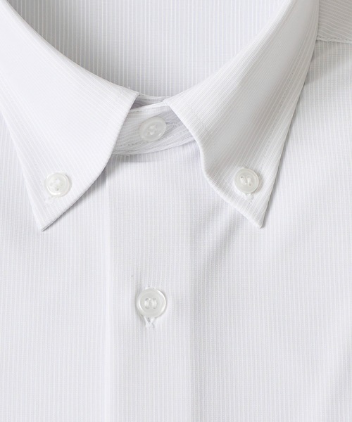 TETE HOMME(テットオム)の「ドライノンアイロンボタンダウンドレスシャツ / 半袖ビジネスシャツ(ビジネスシャツ・メンズ・ブルー/グレー/ホワイト系2/ホワイト系1・X-LARGE/LARGE/MEDIUM/SMALL)」の8枚目の写真