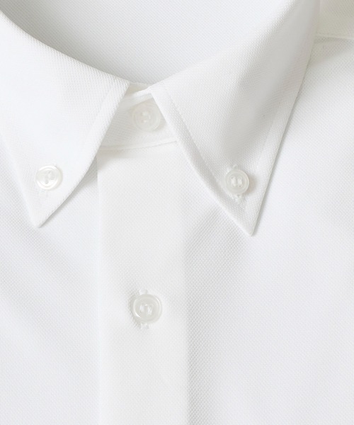 TETE HOMME(テットオム)の「ドライノンアイロンボタンダウンドレスシャツ / 半袖ビジネスシャツ(ビジネスシャツ・メンズ・ブルー/グレー/ホワイト系2/ホワイト系1・X-LARGE/LARGE/MEDIUM/SMALL)」の5枚目の写真