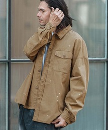 ms5923-Biowash Ripstop Paint Shirts ミリタリーシャツ