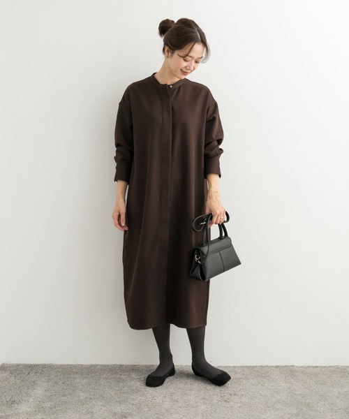 Dhal シャツワンピース AMBIDEX Store △recycle OX 数字刺繍 シャツワンピース(F コン