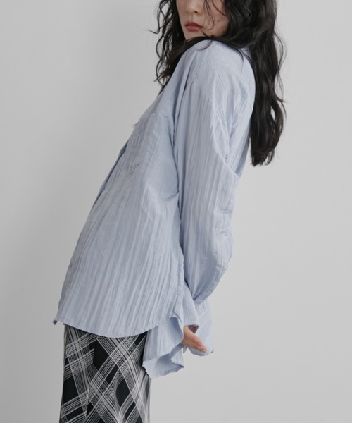 Aunt Marie's(アントマリーズ)の「楊柳サテンシャツ(シャツ/ブラウス・レディース・ピンク/ネイビー/アイボリー/ブラック/ブルー・FREE)」の16枚目の写真