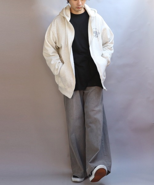 ８(eight)（エイト）の「HEADPHONE BOY 刺繍ZIPパーカー（パーカー・メンズ・ブラック/アッシュグレー/スモークピンク・MEDIUM/LARGE）」の19枚目の写真