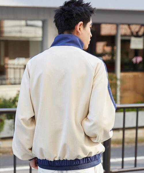 WEGO（ウィゴー）の「WEGO/フェイクスウェードライントラックジャケット（ジャージ・メンズ・チャコールグレー/アイボリー・MEDIUM/LARGE）」の11枚目の写真