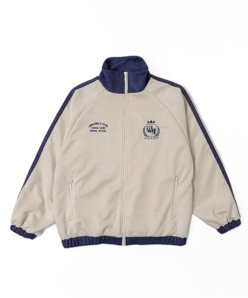 WEGO（ウィゴー）の「WEGO/フェイクスウェードライントラックジャケット（ジャージ・メンズ・チャコールグレー/アイボリー・MEDIUM/LARGE）」の19枚目の写真