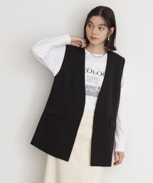 【セットアップ可】リサイクルシャークスキンジレ/洗える