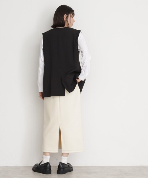 THE SHOP TK （ザ ショップ ティーケー ）の「【セットアップ可】リサイクルシャークスキンジレ/洗える（ベスト・レディース・ブラック/ライトベージュ/チャコールグレー・12/13）」の15枚目の写真