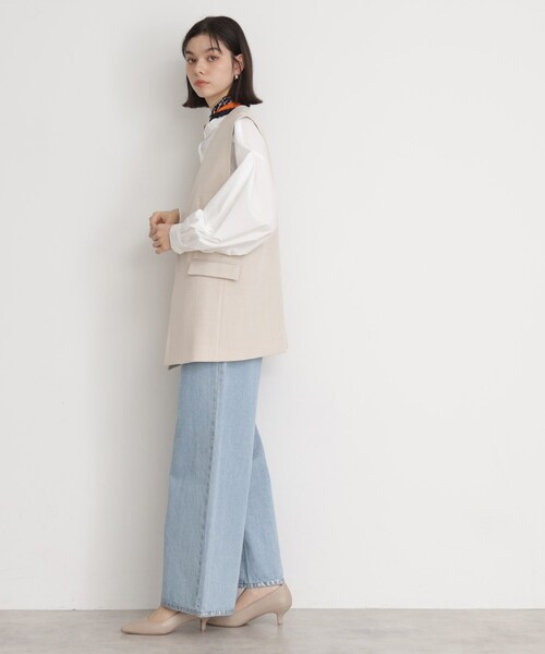 THE SHOP TK （ザ ショップ ティーケー ）の「【セットアップ可】リサイクルシャークスキンジレ/洗える（ベスト・レディース・ブラック/ライトベージュ/チャコールグレー・12/13）」の20枚目の写真