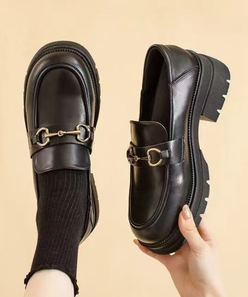 Teem Store(チームストア)の「厚底メタルモチーフローファー(ローファー・レディース・ブラック・L/M/S)」の18枚目の写真