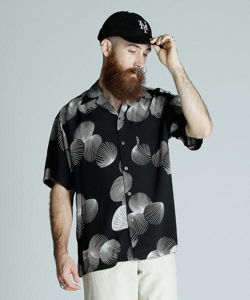 schott（ショット）の「Schott/ショット/×PJ/×パイナップルジュース/RAYON SHIRT SHELL/レーヨンシャツ シェル（シャツ/ブラウス・メンズ・ブラック・M/L/XL/2XL）」の18枚目の写真