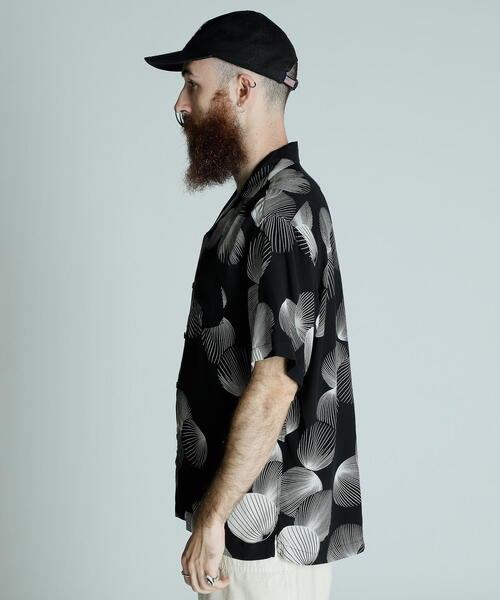 schott（ショット）の「Schott/ショット/×PJ/×パイナップルジュース/RAYON SHIRT SHELL/レーヨンシャツ シェル（シャツ/ブラウス・メンズ・ブラック・M/L/XL/2XL）」の20枚目の写真