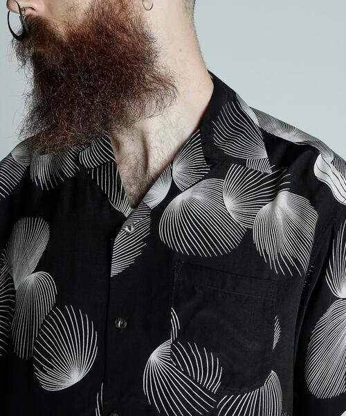 schott（ショット）の「Schott/ショット/×PJ/×パイナップルジュース/RAYON SHIRT SHELL/レーヨンシャツ シェル（シャツ/ブラウス・メンズ・ブラック・M/L/XL/2XL）」の22枚目の写真