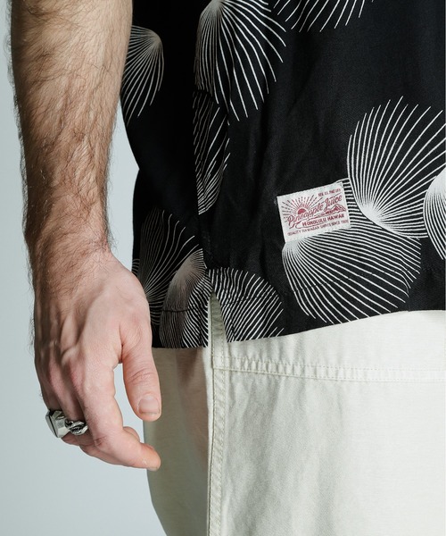 schott（ショット）の「Schott/ショット/×PJ/×パイナップルジュース/RAYON SHIRT SHELL/レーヨンシャツ シェル（シャツ/ブラウス・メンズ・ブラック・M/L/XL/2XL）」の10枚目の写真