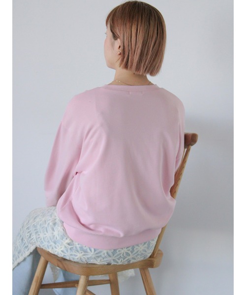 ehka sopo(エヘカソポ)の「ドッグプリントスウェット(Tシャツ/カットソー・レディース・グレー/ピンク/イエロー・F)」の6枚目の写真