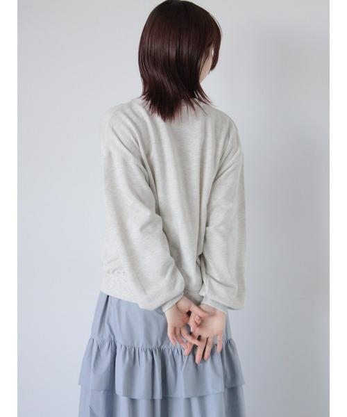 ehka sopo(エヘカソポ)の「ドッグプリントスウェット(Tシャツ/カットソー・レディース・グレー/ピンク/イエロー・F)」の18枚目の写真