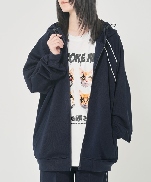 CORISCO（コリスコ）の「エステル パイピング使いトラックジャケットパーカー(M1)（パーカー・メンズ・ブラック/チャコールグレー/ネイビー・LARGE/X-LARGE/MEDIUM）」の12枚目の写真