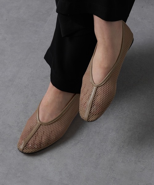 REMME(レメ)の「【REMME】MESH&SHEEP LEATHER メッシュフラットシューズ ZH-6410-ME(パンプス・レディース・ベージュ/ブラック・39/38/37/36)」の11枚目の写真