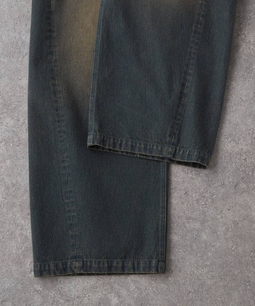 CIYOT(シヨウト)の「【CIYOT】ヴィンテージ加工カーブワイドデニムパンツ(デニムパンツ・メンズ・インディゴブルー/ブラック系/ブラック/ブルー系・S/M/L)」の14枚目の写真