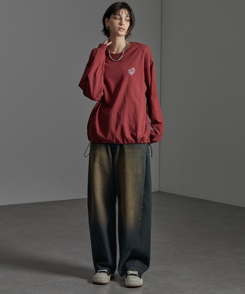 CIYOT(シヨウト)の「【CIYOT-シヨウト-】ヴィンテージ加工カーブワイドデニムパンツ(デニムパンツ・メンズ・インディゴブルー/ブラック系/ブラック・S/M/L)」の5枚目の写真