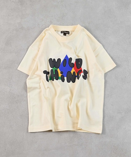 WILD THINGS（ワイルドシングス）の「【WILD THINGS】別注プリントTee（Tシャツ/カットソー・キッズ・ラベンダー/ブラック/キナリ・140/130/120/110/100/90/150）」の2枚目の写真