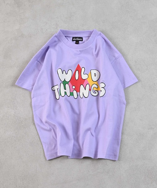 WILD THINGS（ワイルドシングス）の「【WILD THINGS】別注プリントTee（Tシャツ/カットソー・キッズ・ラベンダー/ブラック/キナリ・140/130/120/110/100/90/150）」の4枚目の写真