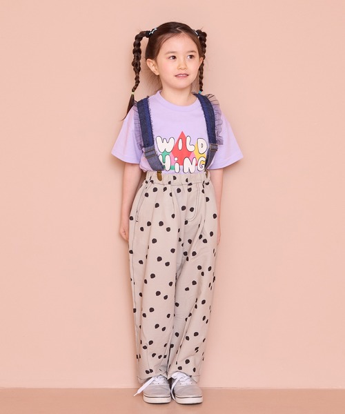 WILD THINGS（ワイルドシングス）の「【WILD THINGS】別注プリントTee（Tシャツ/カットソー・キッズ・ラベンダー/ブラック/キナリ・140/130/120/110/100/90/150）」の6枚目の写真