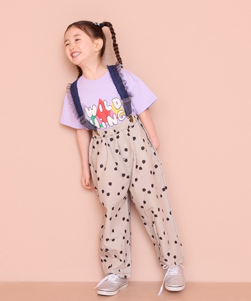 WILD THINGS（ワイルドシングス）の「【WILD THINGS】別注プリントTee（Tシャツ/カットソー・キッズ・ラベンダー/ブラック/キナリ・140/130/120/110/100/90/150）」の5枚目の写真