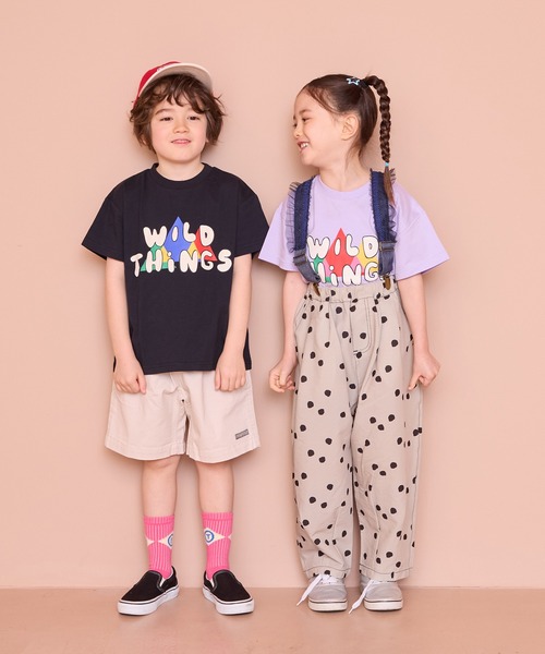 WILD THINGS（ワイルドシングス）の「【WILD THINGS】別注プリントTee（Tシャツ/カットソー・キッズ・ラベンダー/ブラック/キナリ・140/130/120/110/100/90/150）」の15枚目の写真